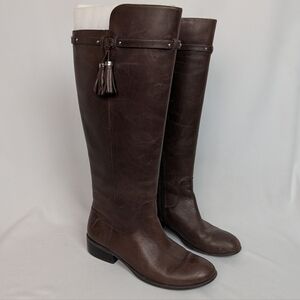 Ralph Lauren Marsalis Leather Riding Boots